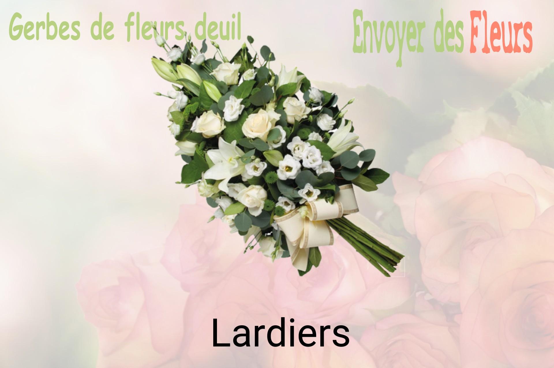 Gerbe de fleurs de deuil livrée à Lardiers